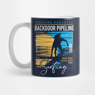 Backdoor Pipeline Retro Surfing // Surf Hawaii // Surf Oahu Mug